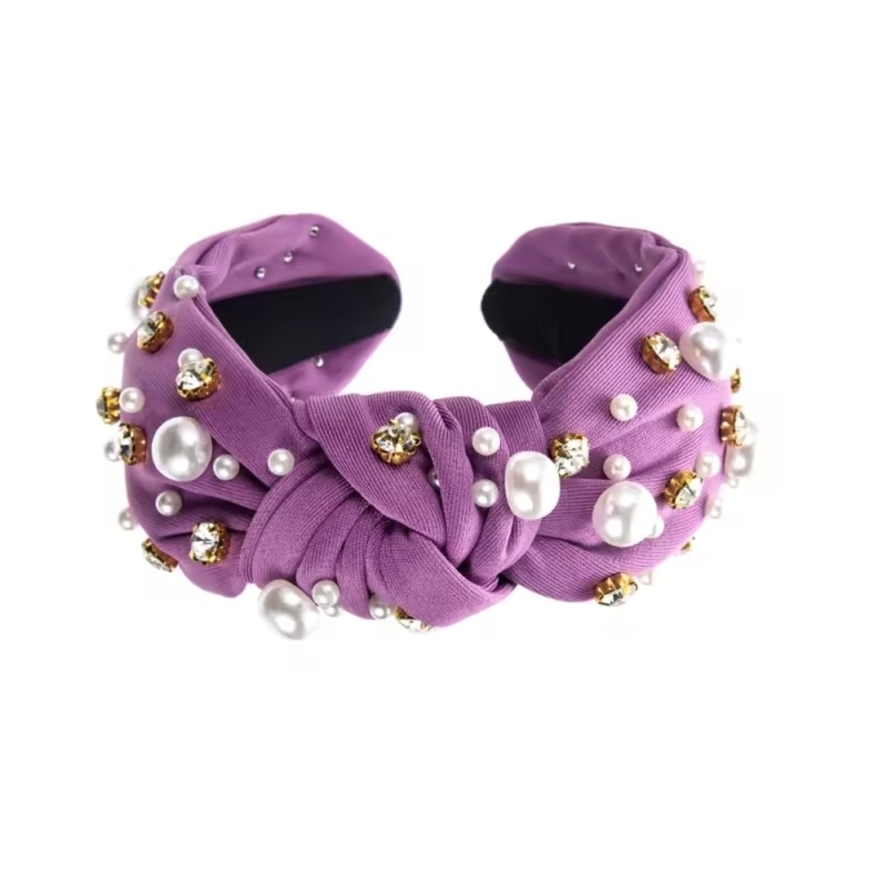 Purple Embellished Headband
